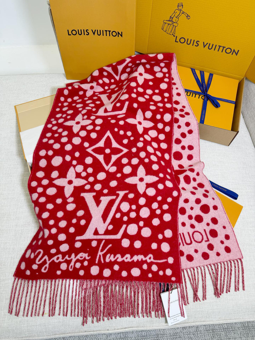 Louis Vuitton Jacquard Logo Detail Scarf - 973645050 - Photo 9