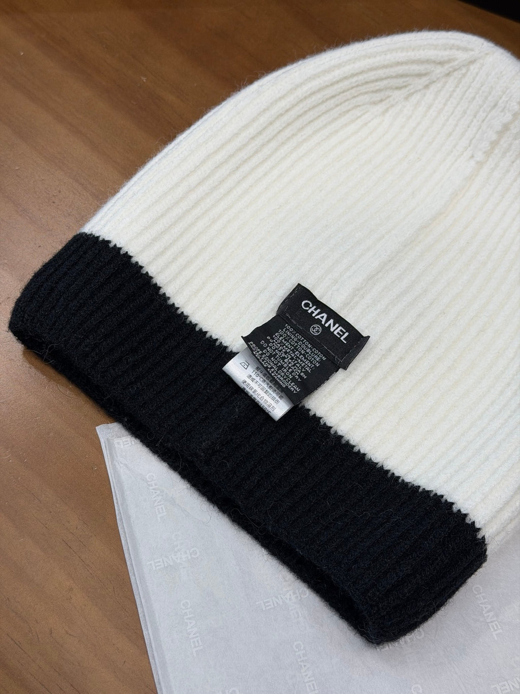 Chanel Colorblock Knit Beanie - 1245543836 - Photo 9